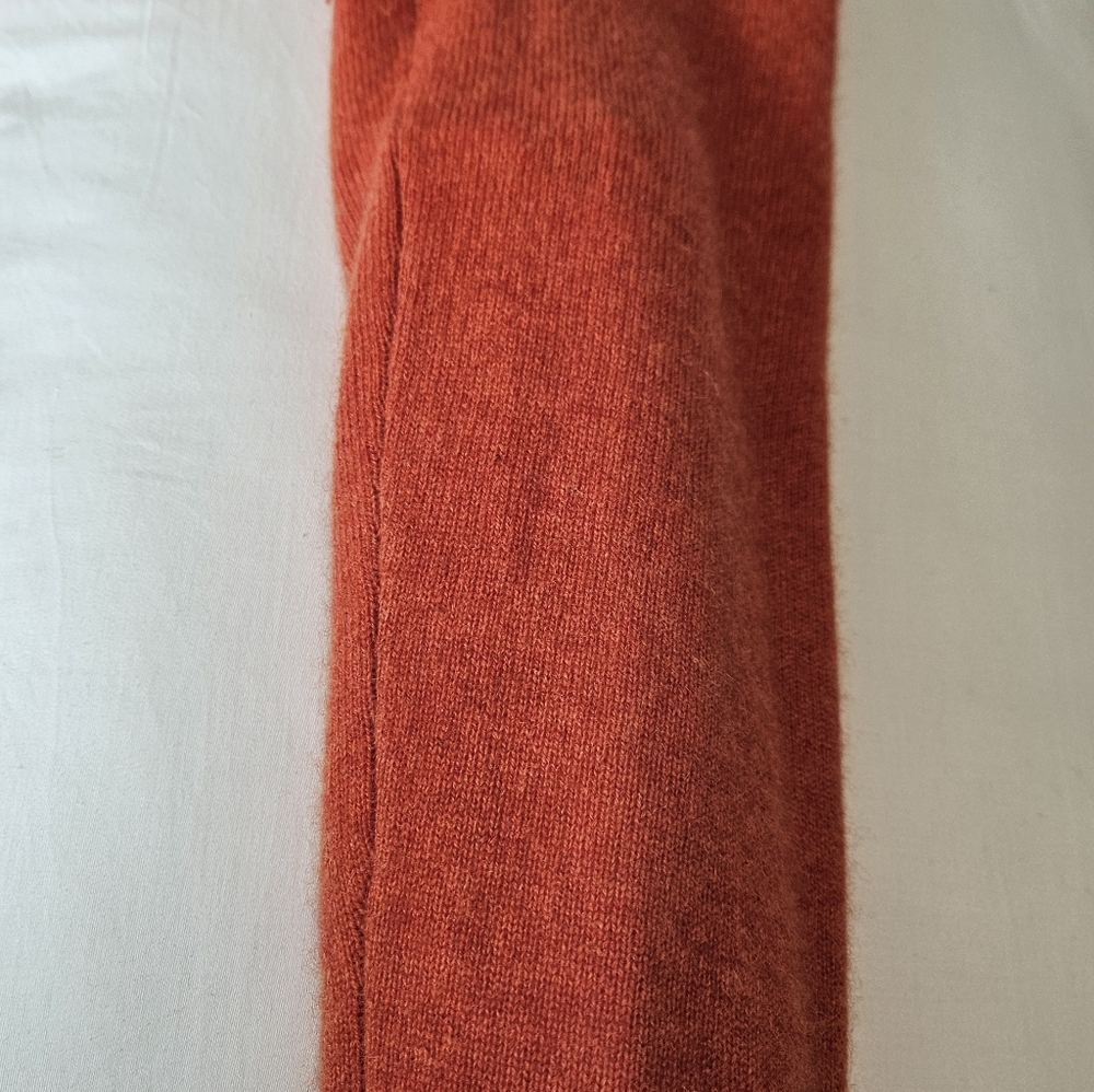 Lord & Taylor, XS, 100% Cashmere Orange Cardigan - Picture 12 of 13